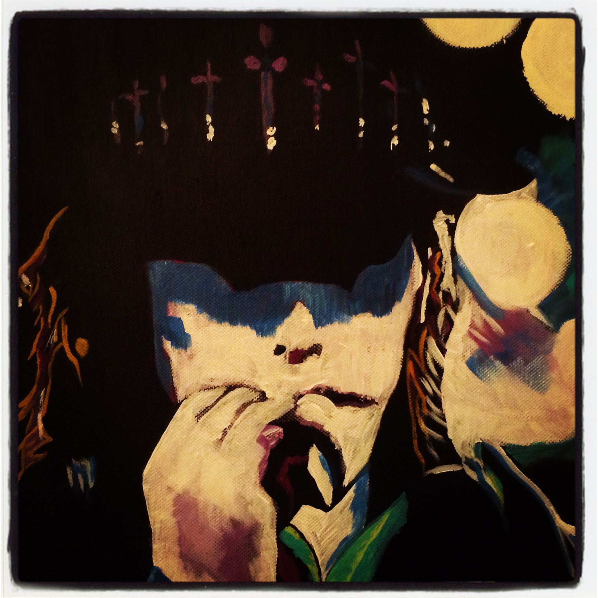 London kills me Acrylic painting by Sophie Lo